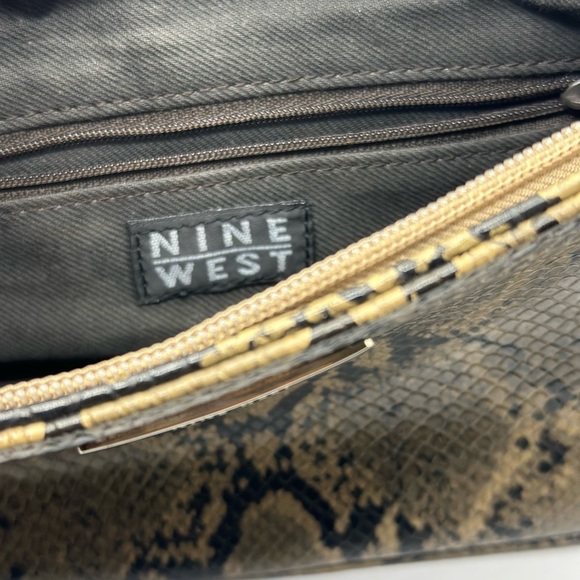 Vintage Y2K snakeskin underarm handbag purse Nine West - Picture 5 of 8